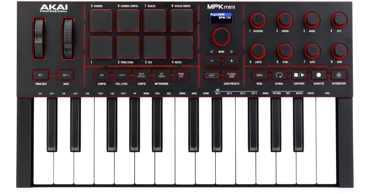 DTM・DAW Akai MPK Mini IV black ◁ MIDI клавиатура AKAI MPK mini 4 Black • лучшая цена • купить в