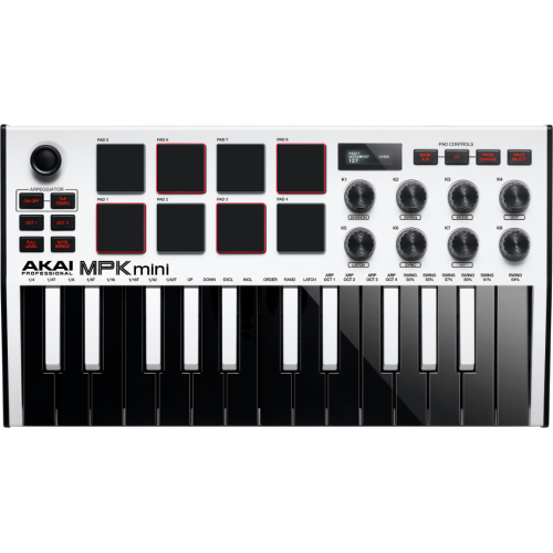 MIDI клавиатура AKAI MPK MINI MK3 White