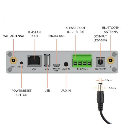 Активний мережевий програвач Arylic A30+ Wireless Stereo Mini Amplifier