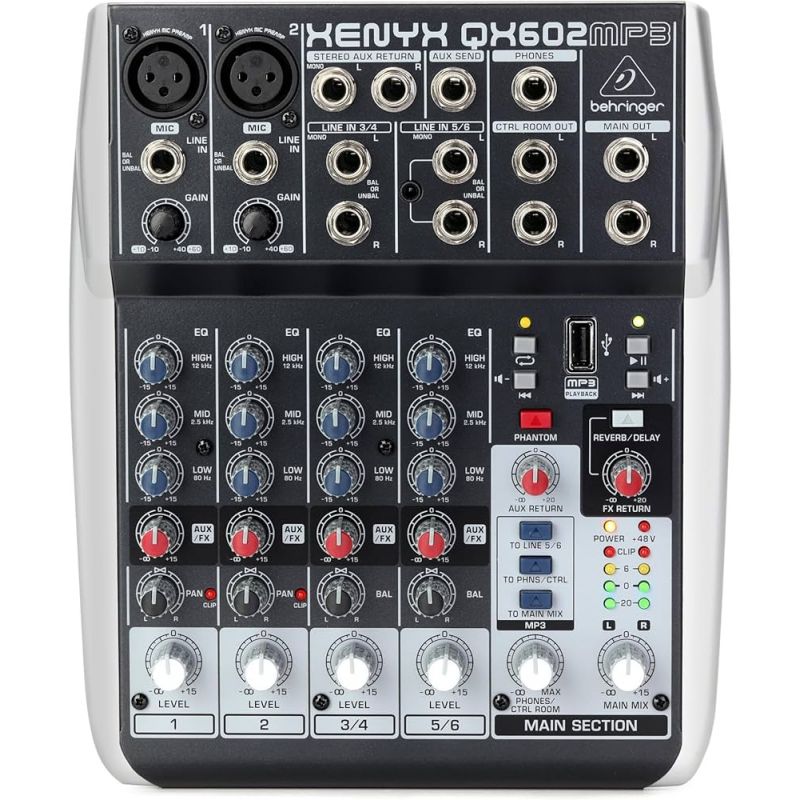 Пасивний пульт мікшерний Behringer XENYX QX602MP3