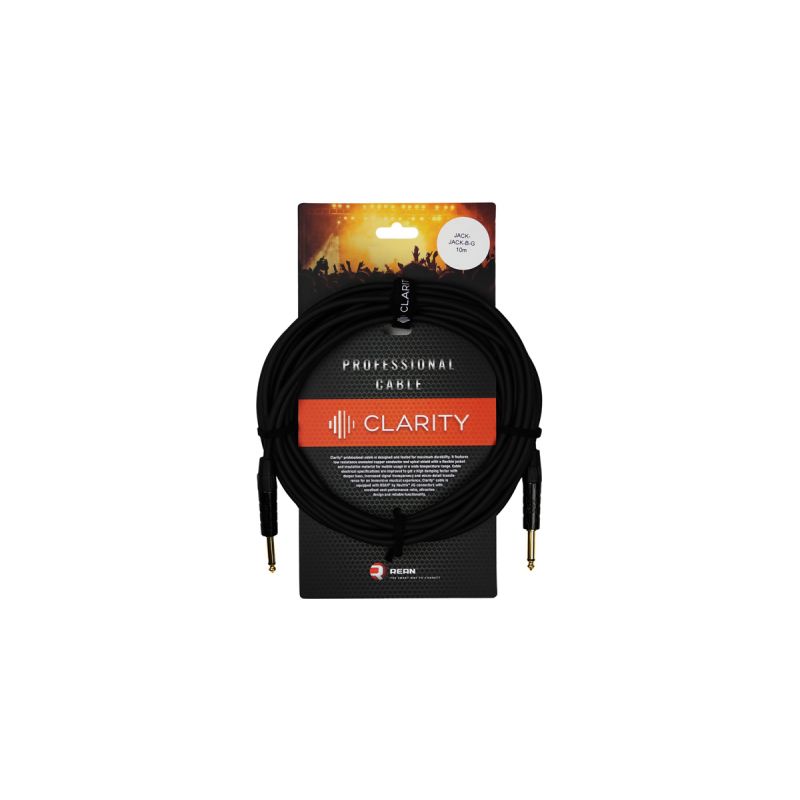  Кабель инструментальный Clarity JACK-JACK-B-G/10m