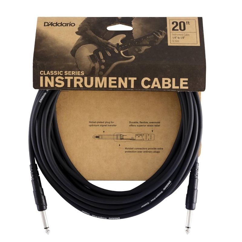 Кабель інструментальний D'ADDARIO PW-CGT-20 Classic Series Instrument Cable (6m)