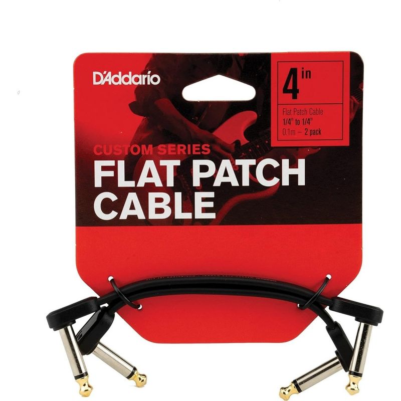 Кабель інструментальний D'ADDARIO PW-FPRR-204 Custom Series Flat Patch Cables (10cm)