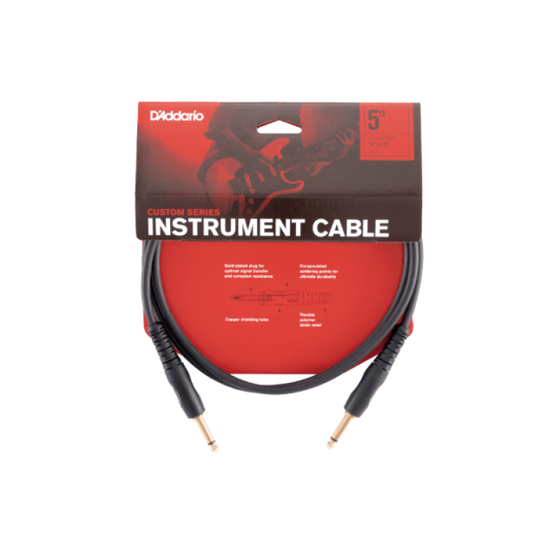 Кабель інструментальний D'ADDARIO PW-G-05 Custom Series Instrument Cable (1.5m)