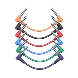  Кабель Donner Music 6 Inch Guitar Patch Cable Colored cable 6-Pack EC2009