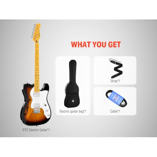 Комплект для електрогітари Donner Music DJC-1000S Sunburst Electric Guitar EC1407