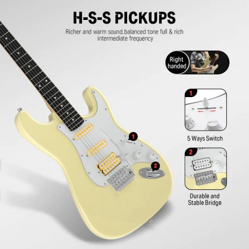 Комплект для електрогітари Donner Music DST-100 Sunburst Electric Guitar Kit Yellow EC1169