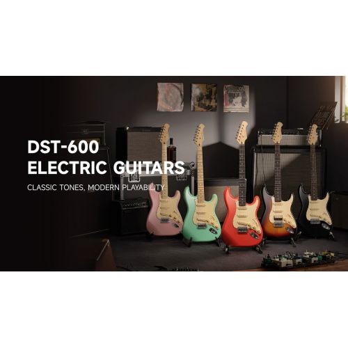Электрогитара Donner Music DST-600 Electric Guitar-surf green EC6801