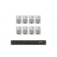 Система фонового звука DV audio LA808CON1W для помещения до 160м.кв. (комплект для фоновой музыки)