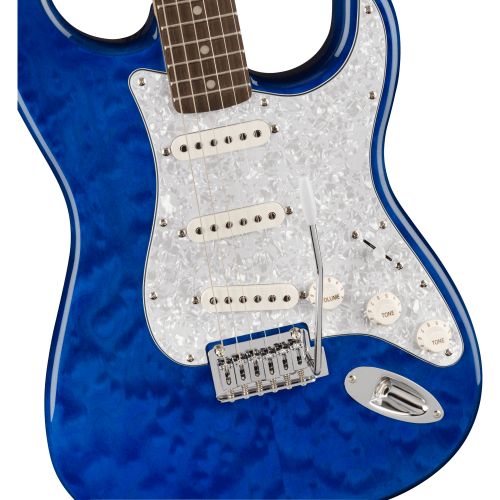Електрогітара SQUIER AFFINITY SERIES FSR STRATOCASTER QMT SAPPHIRE BLUE TRANSPARENT