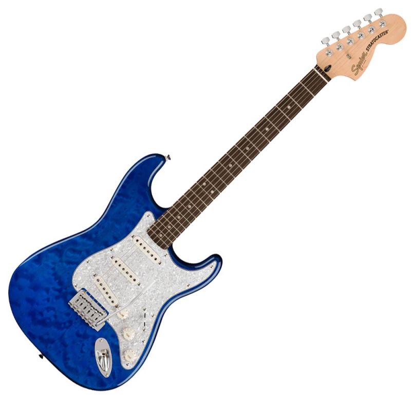 Електрогітара SQUIER AFFINITY SERIES FSR STRATOCASTER QMT SAPPHIRE BLUE TRANSPARENT