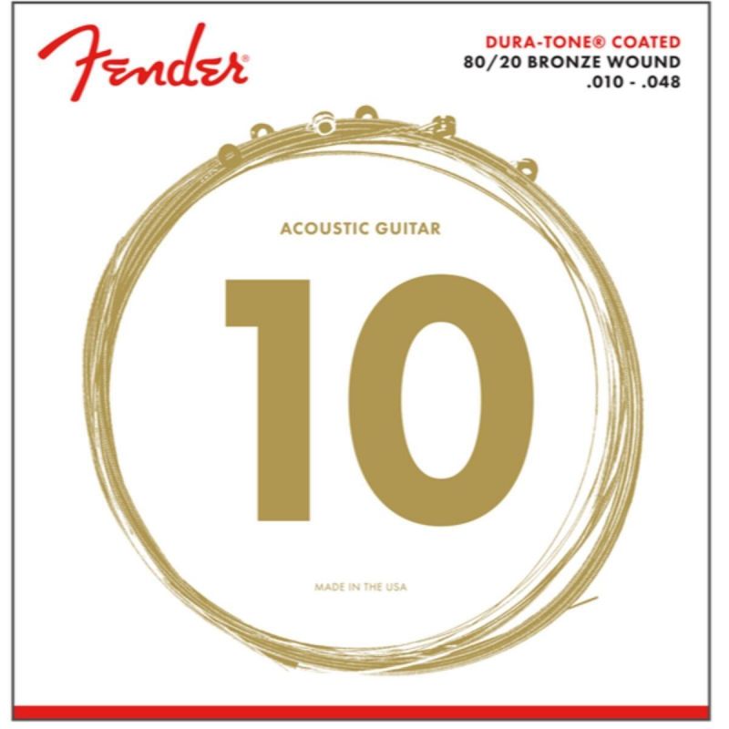 Набор струн FENDER 880XL 80/20 DURA-TONE COATED ACOUSTIC STRINGS 10-48