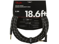Кабель инструментальный Fender Cable Deluxe Series 18,6' Angled Black Tweed