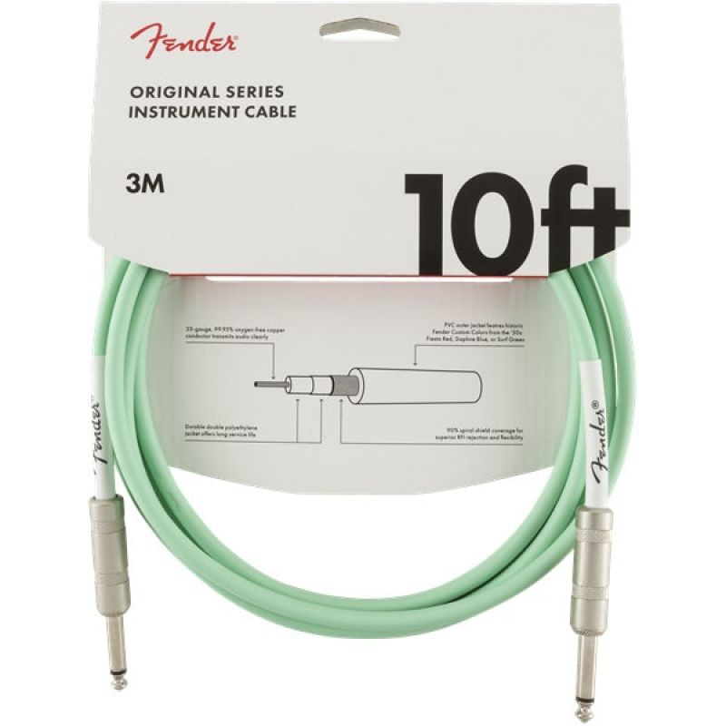  Кабель инструментальный Fender Cable Original Series 10' Surf Green