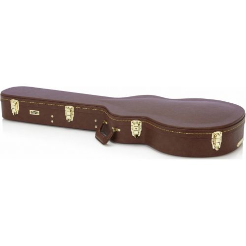 Кейс для электрогитары Gator GW-335-BROWN Semi-Hollow Guitar Deluxe Wood Case