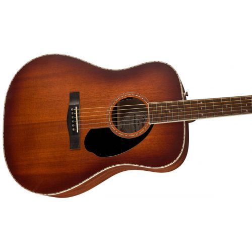 Гитара электроакустическая FENDER PD-220E DREADNOUGHT ALL MAHOGANY WITH CASE AGED COGNAC BURST