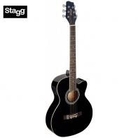 Гитара электроакустическая STAGG G SA20ACE BLK