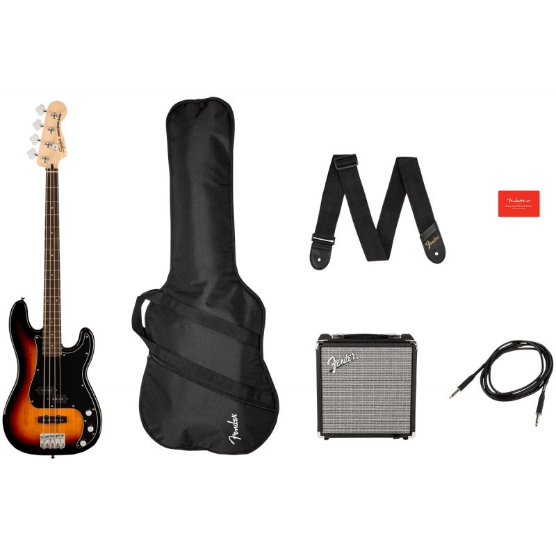 Гітарний набір з бас-гітарою SQUIER AFFINITY SERIES PRECISION BASS PJ PACK 3 COLOR SUNBURST