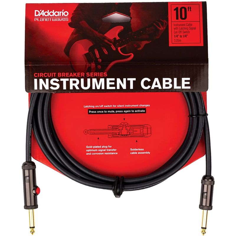 Кабель інструментальний D'ADDARIO PW-AGL-10 Curcuit Breaker Latching Switch (3m)