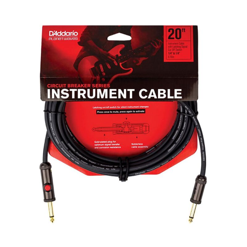 Кабель інструментальний D'ADDARIO PW-AGL-20 Curcuit Breaker Latching Switch (6m)