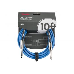 Кабель инструментальный Fender Cable Contour Series Instrument Cable 10' Lake Placid Blue