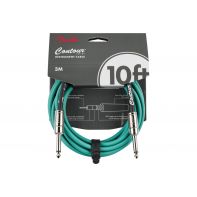 Кабель инструментальный Fender Cable Contour Series Instrument Cable 10' Sherwood Green