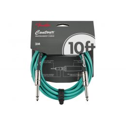 Кабель инструментальный Fender Cable Contour Series Instrument Cable 10' Sherwood Green