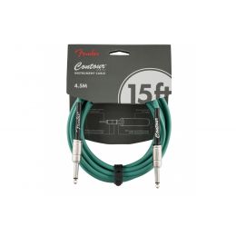 Кабель инструментальный Fender Cable Contour Series Instrument Cable 15' Sherwood Green