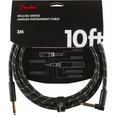 Кабель инструментальный Fender Cable Deluxe Series 10' Angled Black Tweed