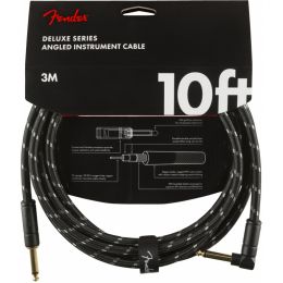  Кабель инструментальный Fender Cable Deluxe Series 10' Angled Black Tweed