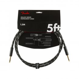  Кабель инструментальный Fender Cable Deluxe Series 5' Black Tweed