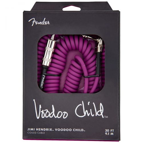  Кабель инструментальный Fender Cable Jimi Hendrix Voodoo Child 30' Coil Purple