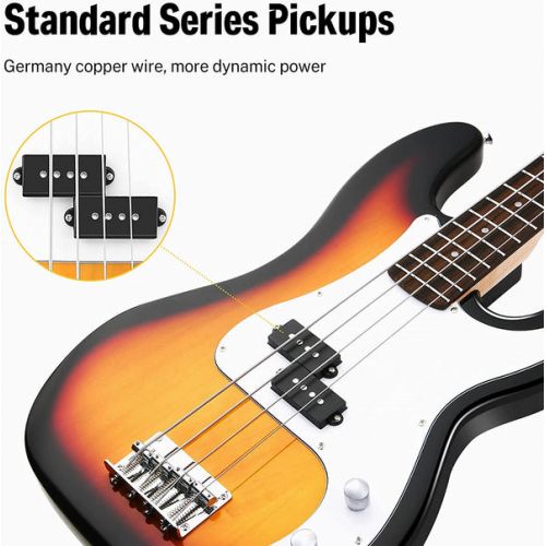 Комплект для бас-гитары Donner Music DPB-510 Electric Bass Guitar Sunburst EC1227