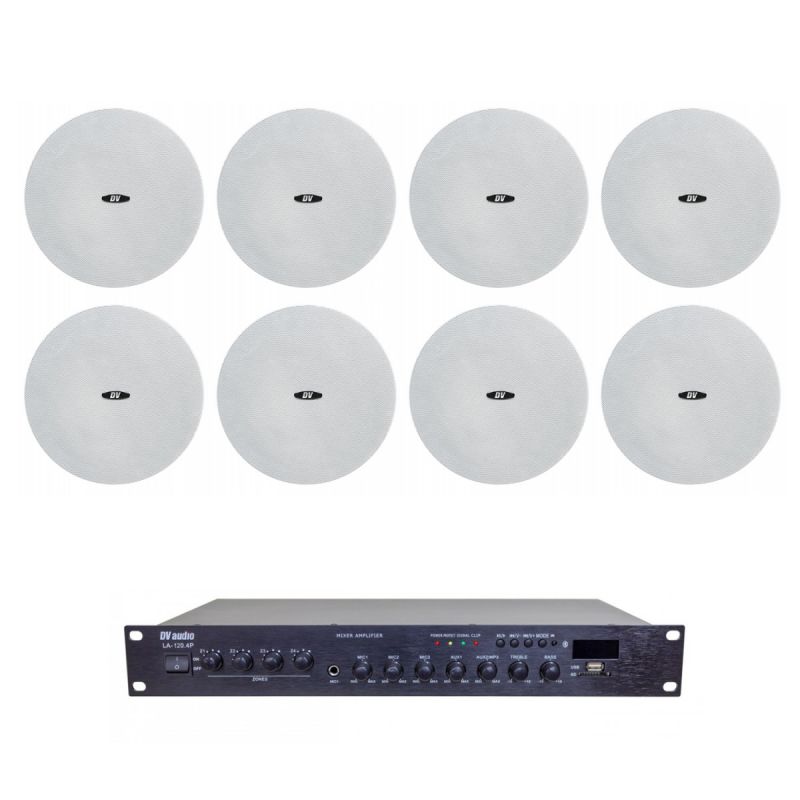 Комплект звука DV audio LA1208CMG6W для помещения до 120м.кв.