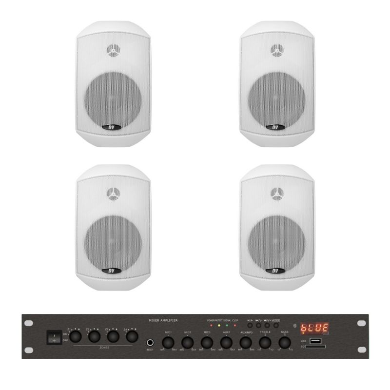 Комплект звуку DV audio LA804MS5W для приміщення до 80м.кв.