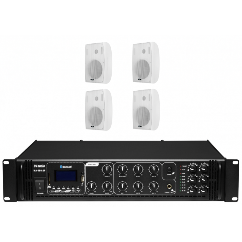 Комплект звуку DV audio MA1804PB6W для приміщення до 160м.кв.
