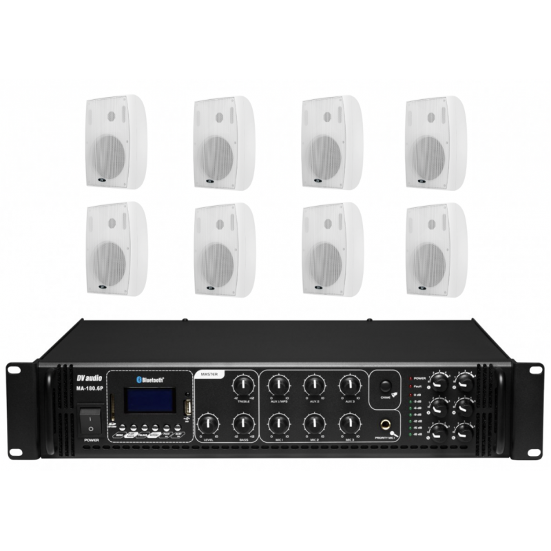 Комплект звуку DV audio MA1808PB6W для приміщення до 320м.кв.