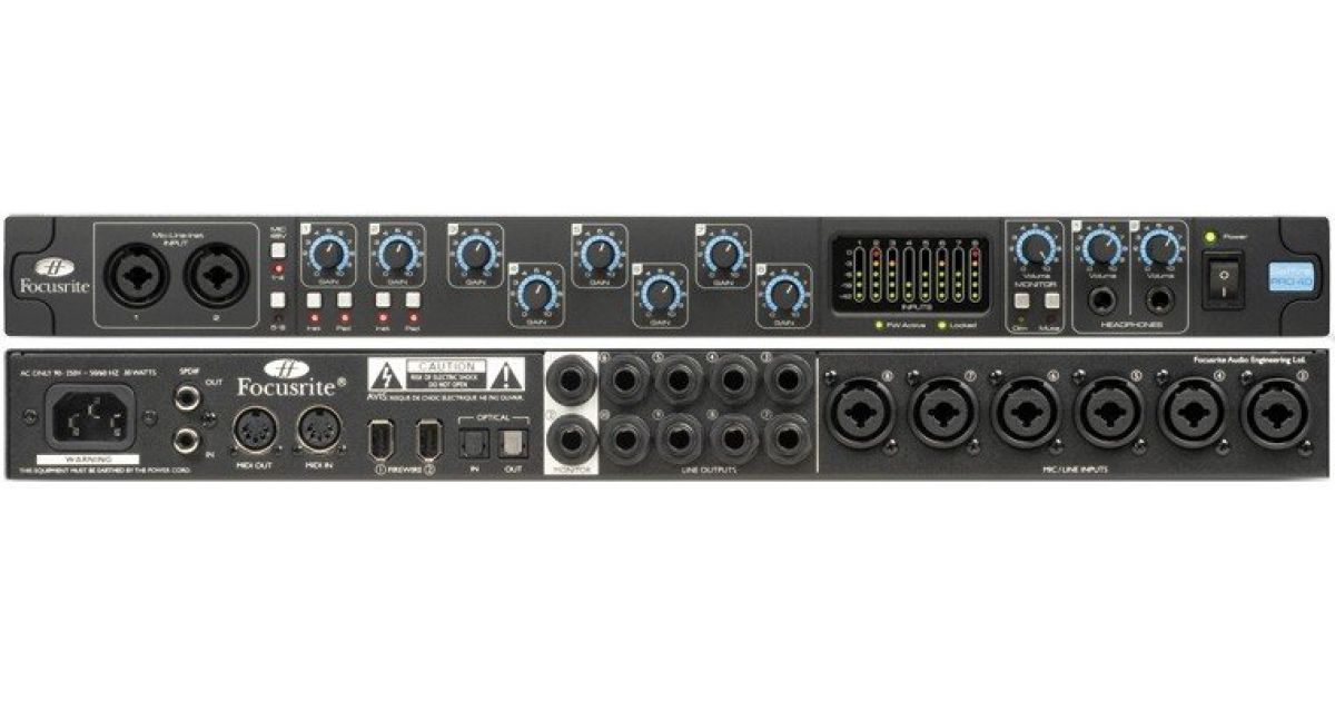 ◁ Звуковая карта FOCUSRITE SAFFIRE PRO 40 i/o • лучшая цена