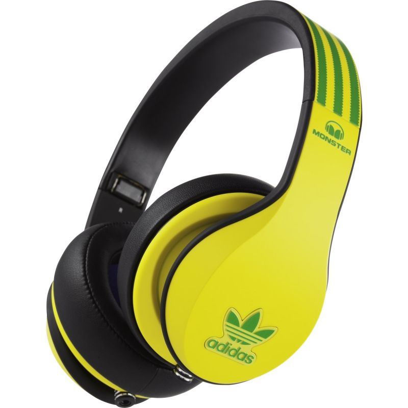 Adidas® Originals by Monster® Over-Ear - Yellow and Green over Black навушники