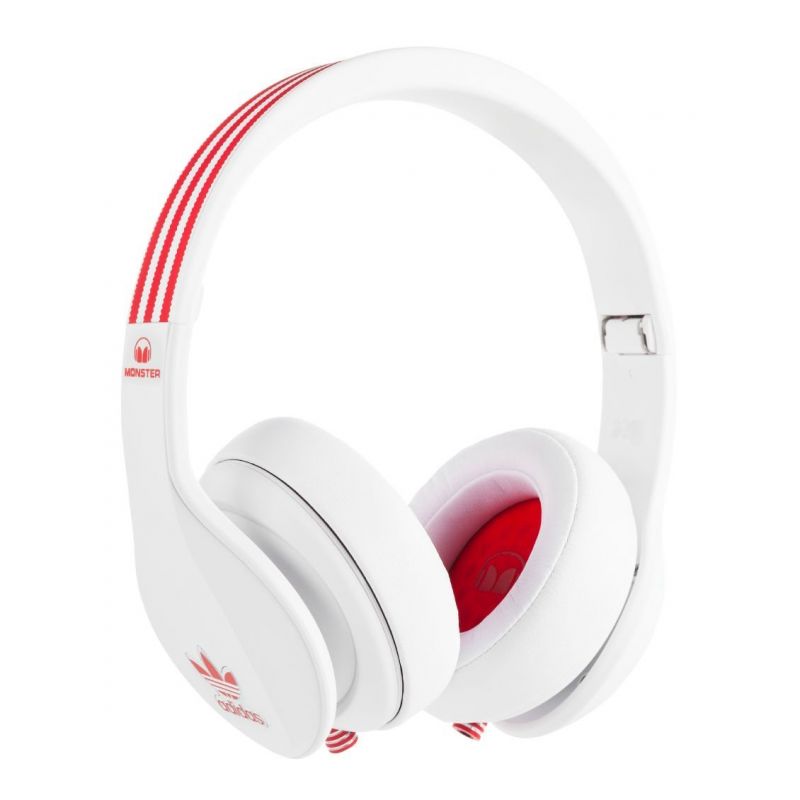 Аdidas® Originals by Monster® Over-Ear - White and Red over White наушники