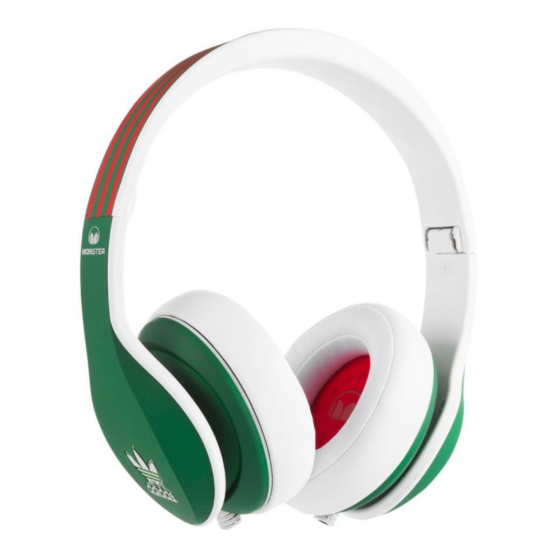 Adidas® Originals by Monster® Over-Ear - Green і Red over White навушники