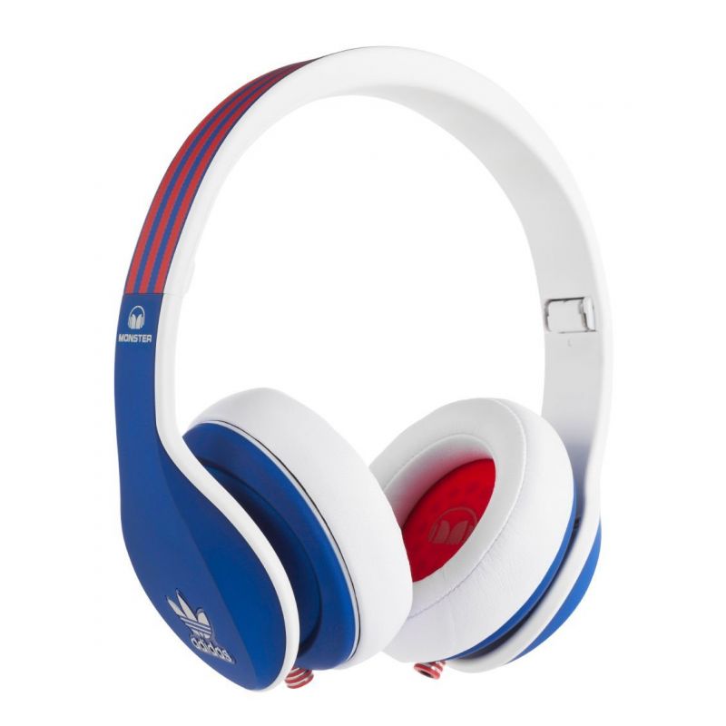 Аdidas® Originals by Monster® Over-Ear - Blue and Red over White наушники