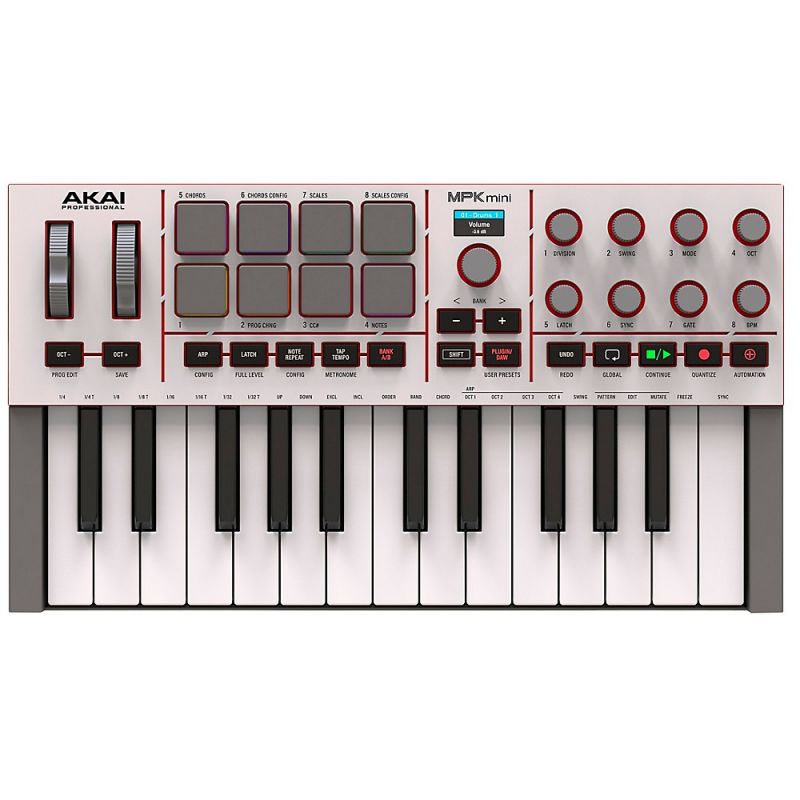 MIDI клавиатура AKAI MPK mini 4 White