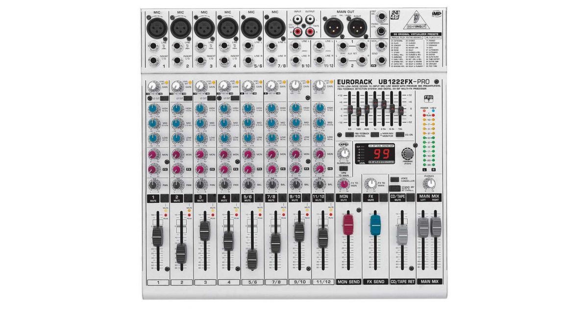 Behringer xenyx 1222fx схема - 83 фото