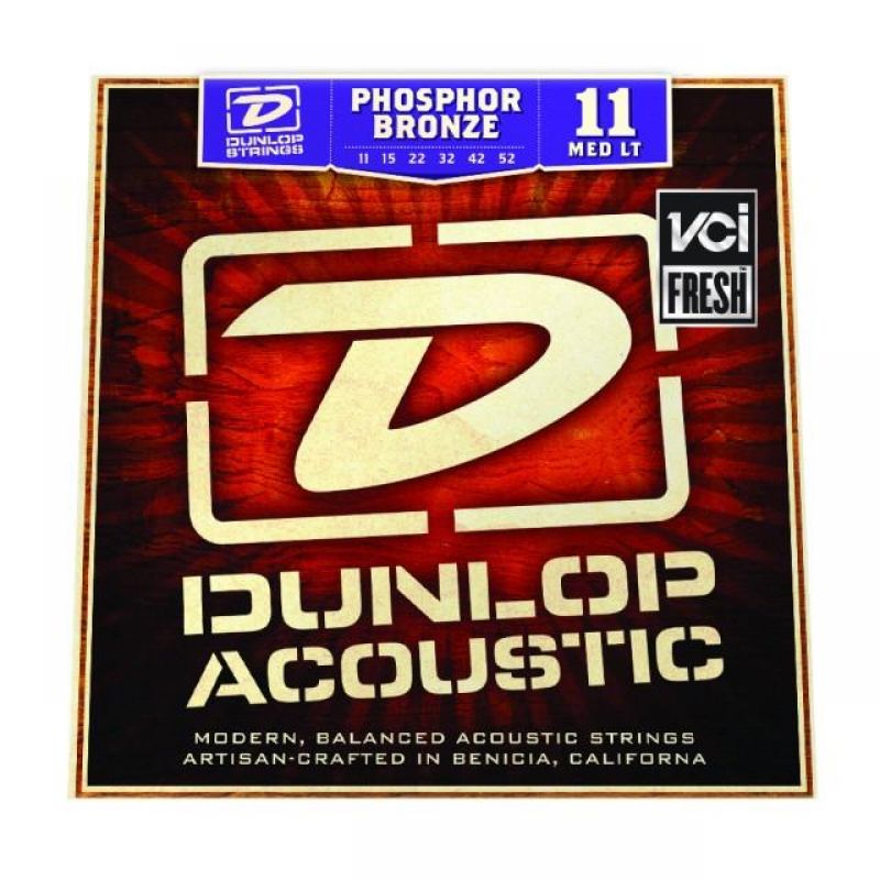 Струны для гитары DUNLOP DAP1152 PHOSPHOR BRONZE MEDIUM LIGHT (11-52)