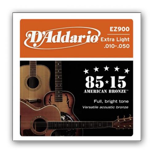 Струни для гітари D`ADDARIO EZ900 BRONZE EXTRA LIGHT 10-50