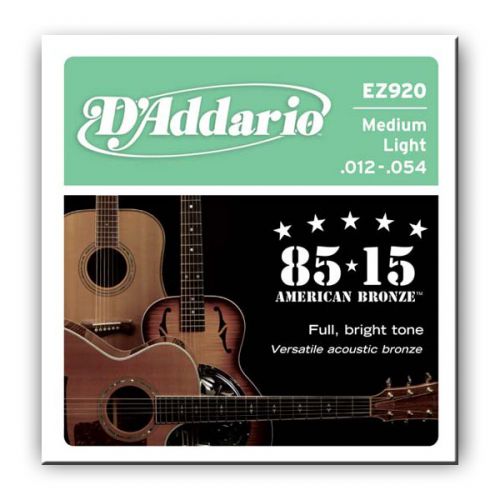 Струны для гитары D`ADDARIO EZ920 BRONZE MEDIUM LIGHT 12-54
