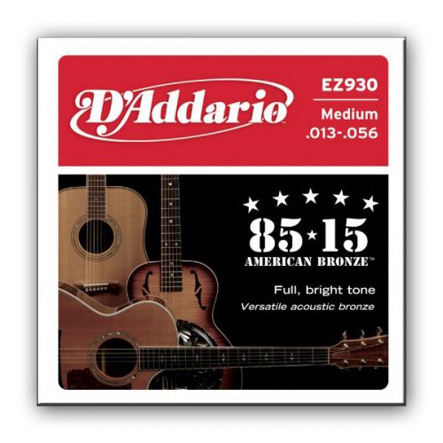 Струны для гитары D`ADDARIO EZ930 BRONZE MEDIUM 13-56
