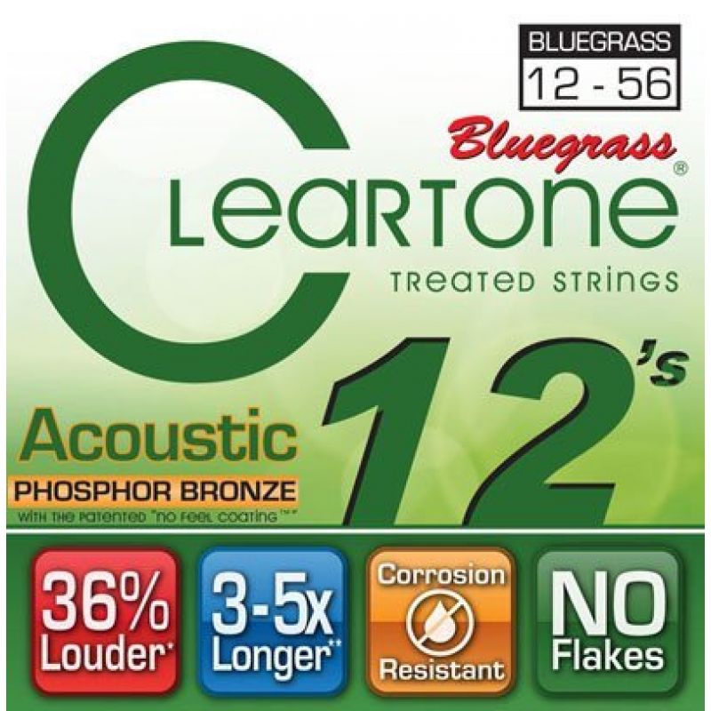 Струны для гитары CLEARTONE 7423 ACOUSTIC PHOSPHOR BRONZE BLUEGRASS 12-56
