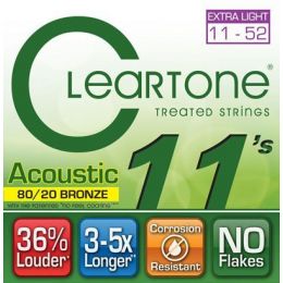 Струны для гитары CLEARTONE 7611 ACOUSTIC 80/20 BRONZE ULTRA LIGHT 11-52